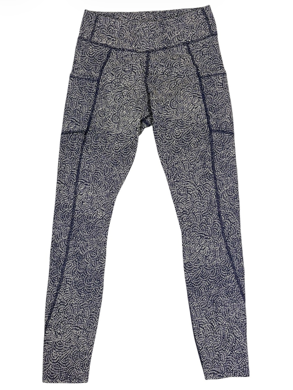 Pact Organic Cotton Pocket Leggings Navy Print Sz S Sustainable Activewear